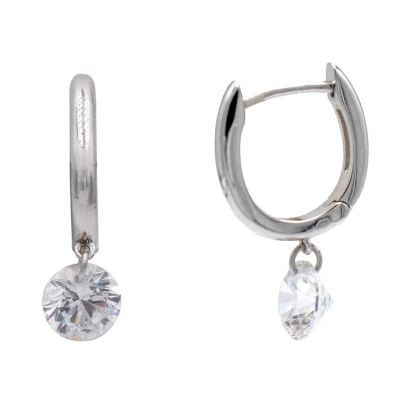 Kelly Herd Clear Stone Naked Earring - 1CT