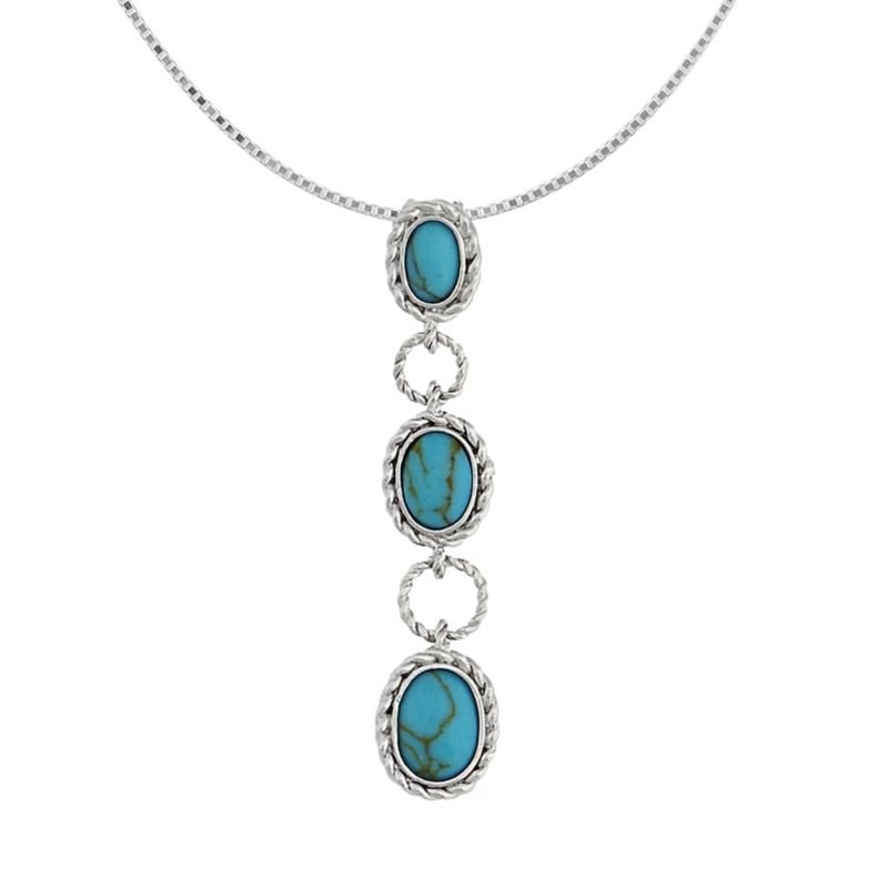 Kelly Herd Turquoise Drop Pendant Necklace