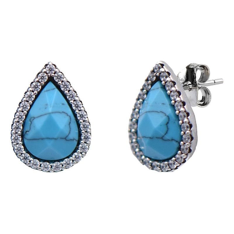 Kelly Herd Teardrop Turquoise Earrings