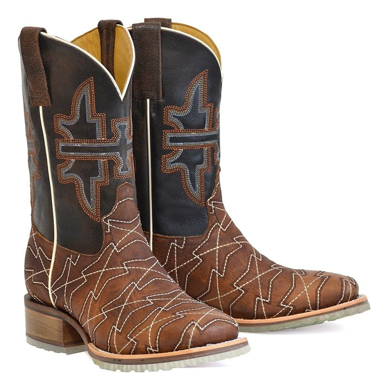 Tin Haul Mens Long Live Cowboys SqToe Boots