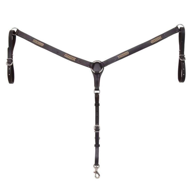 Oxbow Sonoma 1" Breast Collar with Rawhide Dk Brown