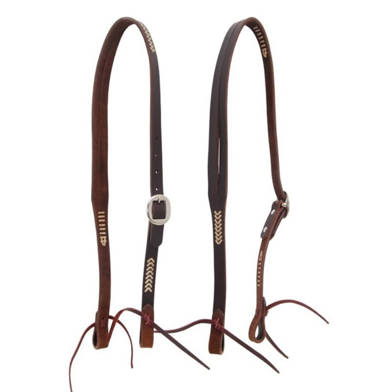Oxbow Sonoma SplitEar Headstall with Rawhide Dk Brown
