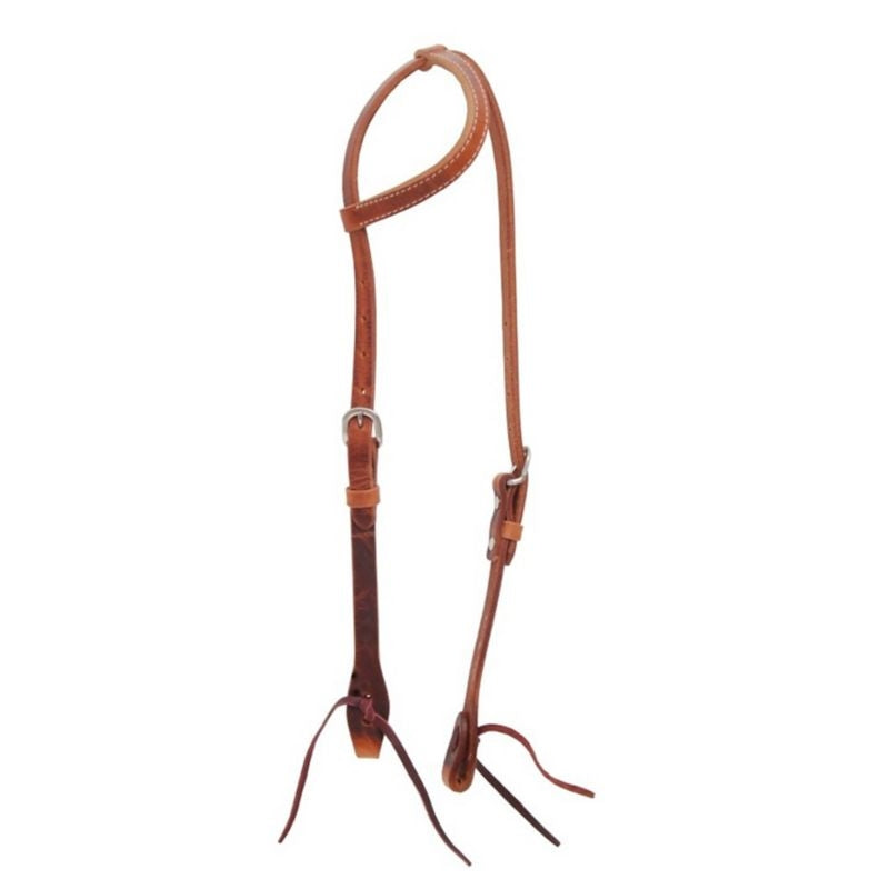 Oxbow Harness Leather Slip Ear with Latigo Ties Brown