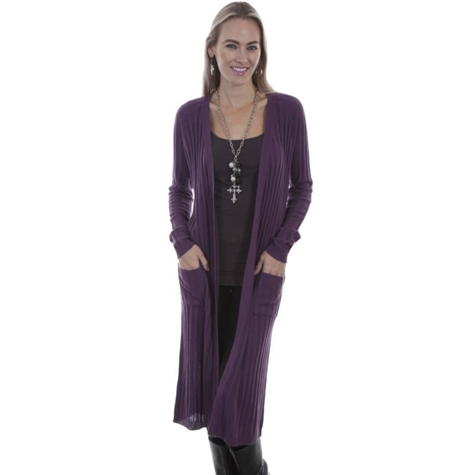 Scully Ladies Iris Ribbed Cardigan