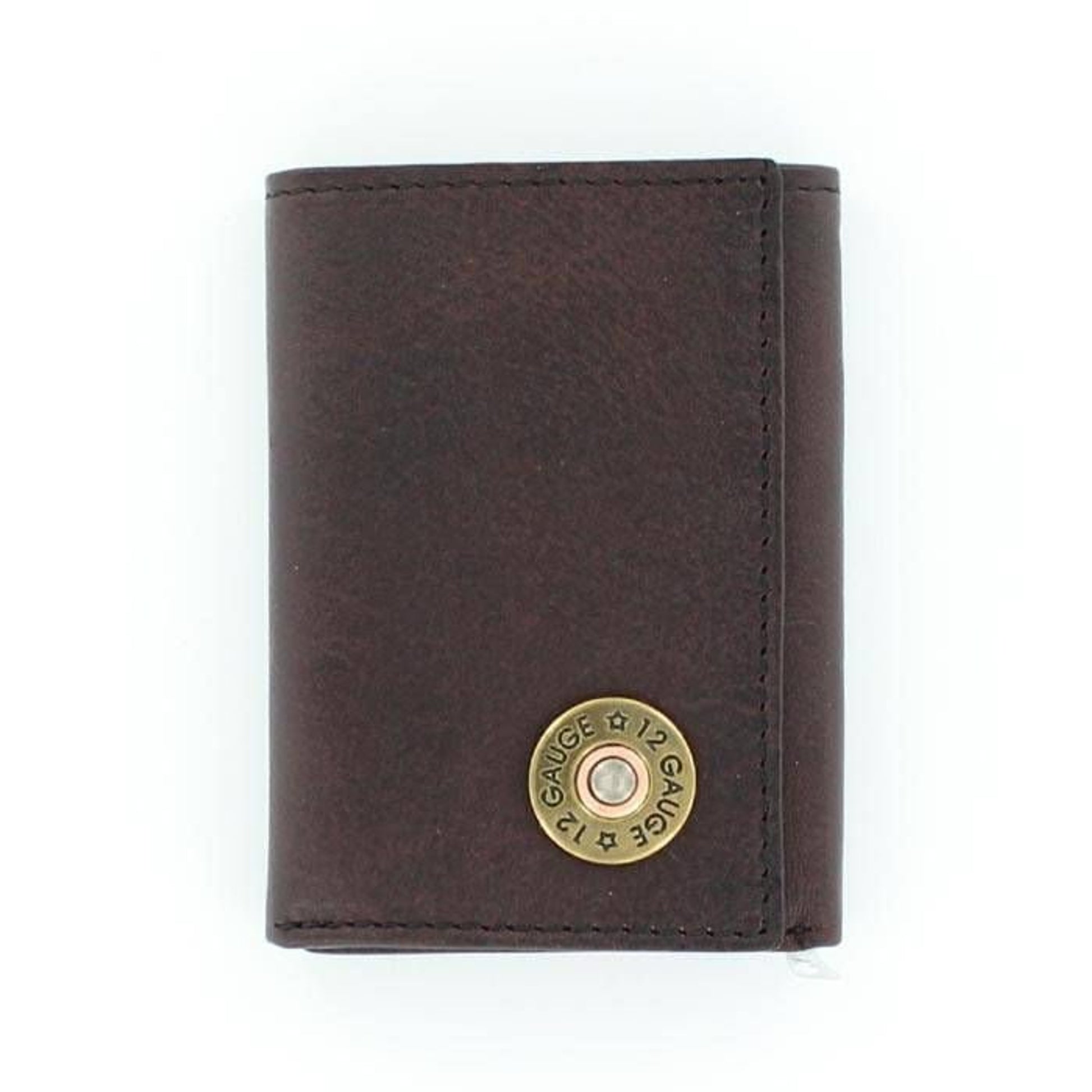 Nocona Mens Brown Tri-fold Bullet Wallet