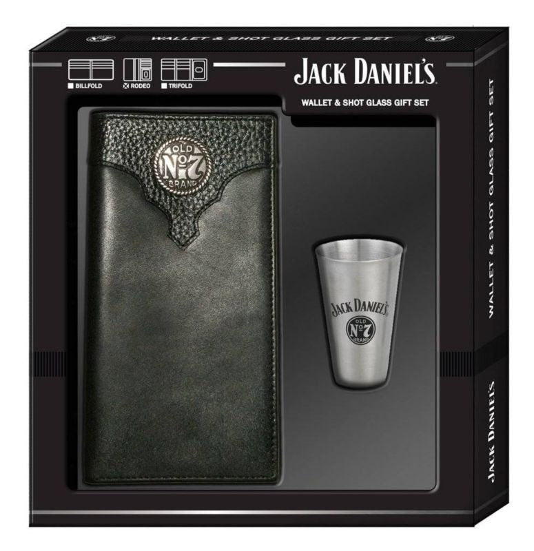Jack Daniels Rodeo Wallet Shot Glass Gift Set B