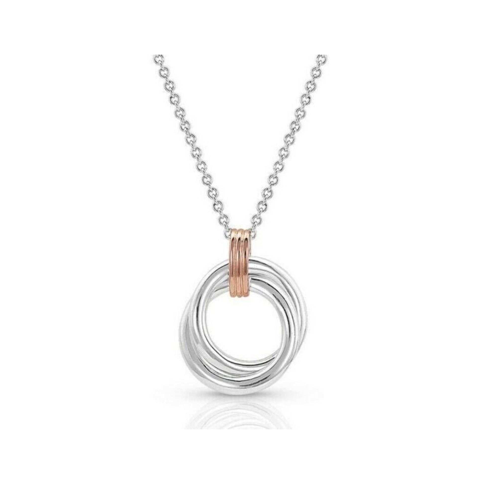 Montana Silversmiths Two Tone Double Ring Necklace