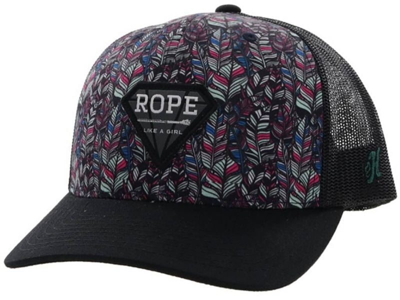 Hooey Rope Like a Girl Trucker Cap Black/White