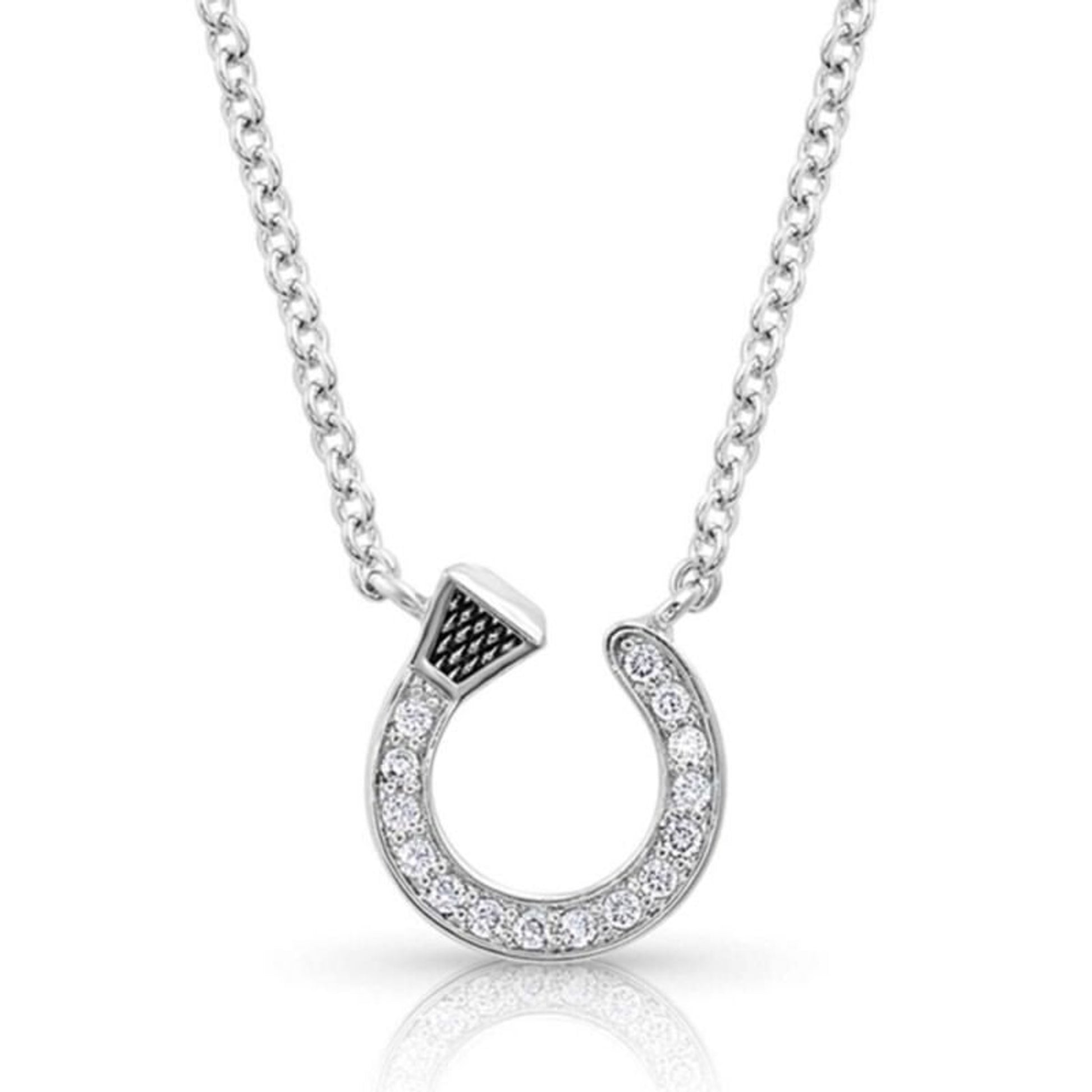 Montana SS Starlight Horseshoe Bling Nail Necklace