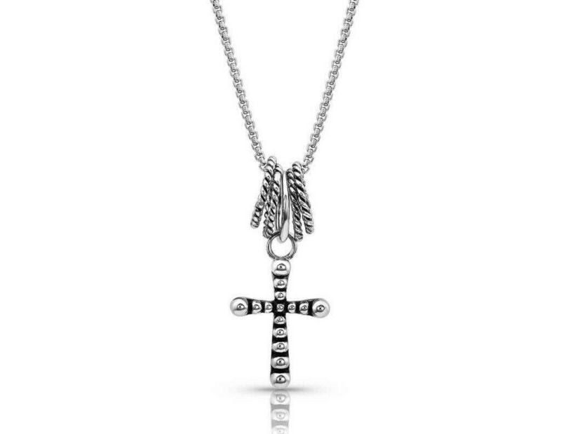 Montana Silversmiths Roped Faith Cross Necklace