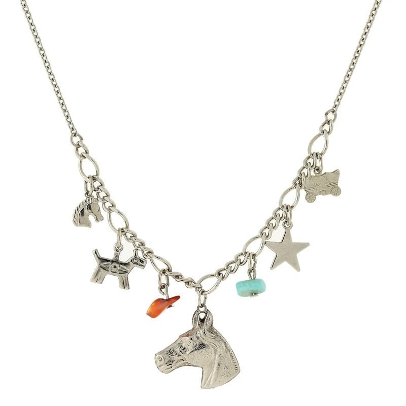 1928 Jewelry MultiCharm Horse Collar Necklace