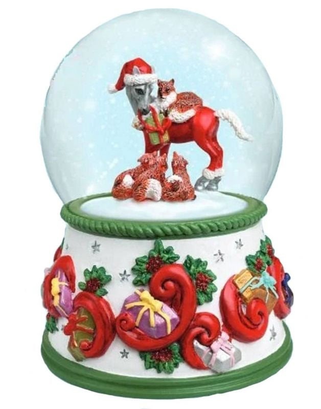 Holiday Breyer Forest Friends Musical Snow Globe