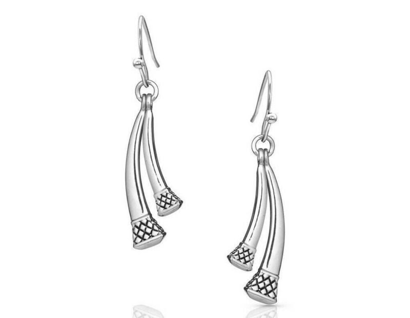Montana SS Duo Horseshoe Nail Dangle Earrings
