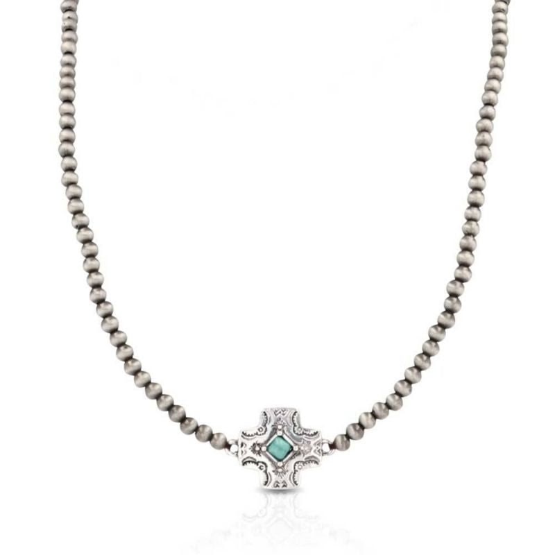 Montana SS Western Star Beaded Attitude Necklace