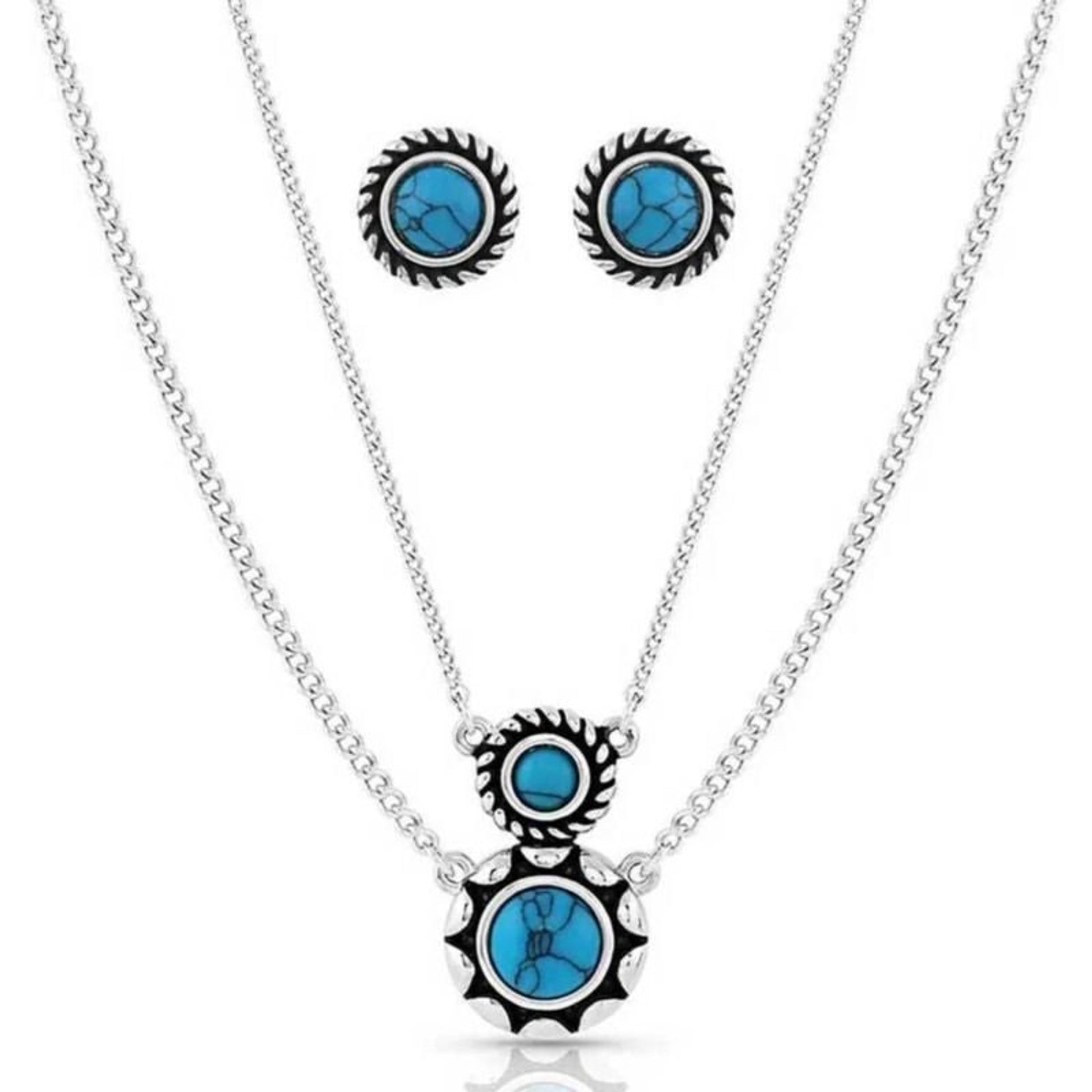 Montana SS Dueling Moons Silver Jewelry Set