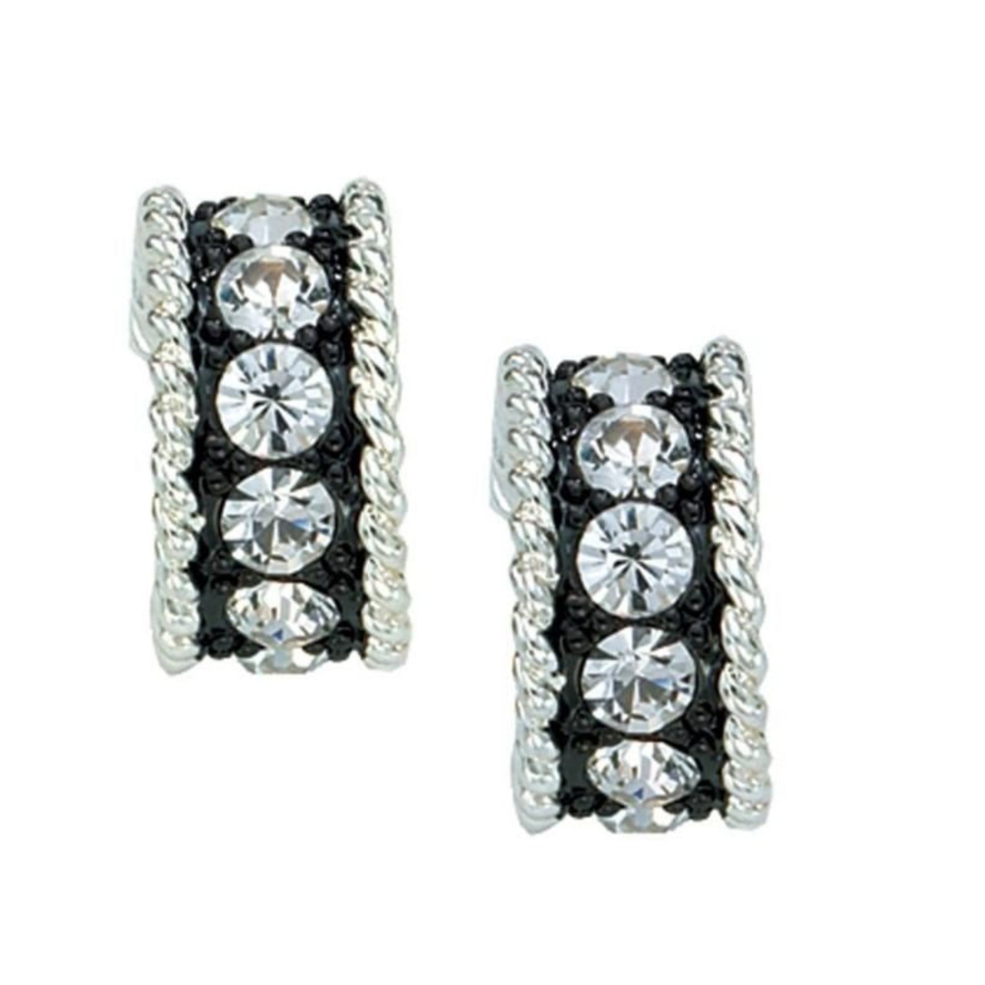 Montana Silver Crystal Shine Small Hoop Earrings
