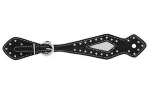 Metalab Leather Diamond Western Spur Straps Black