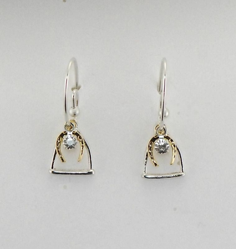 Finish Touch Stirrup/Horseshoe/Stone Wire Earring