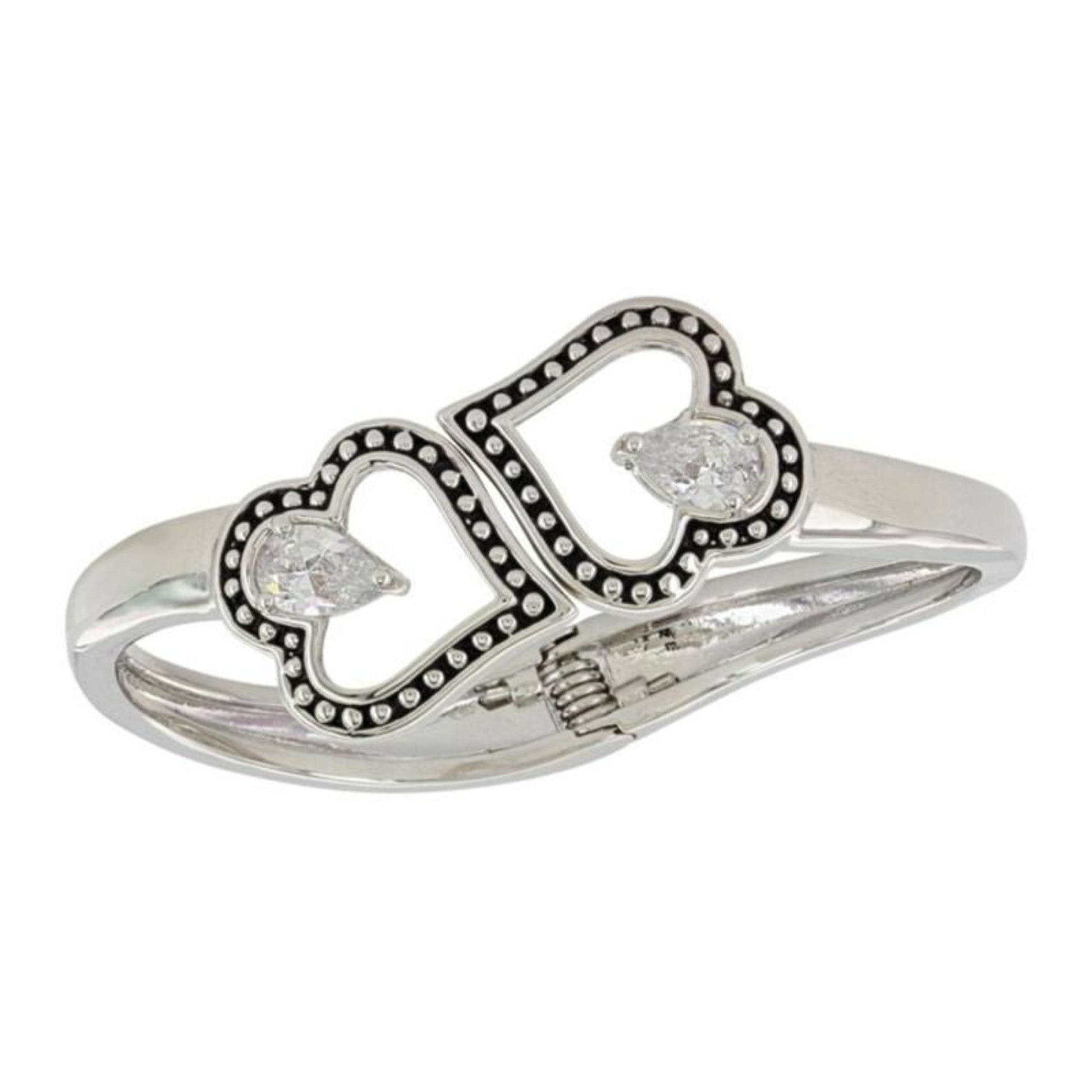 Montana Silver Clubbed By Love Hinged Bracelet