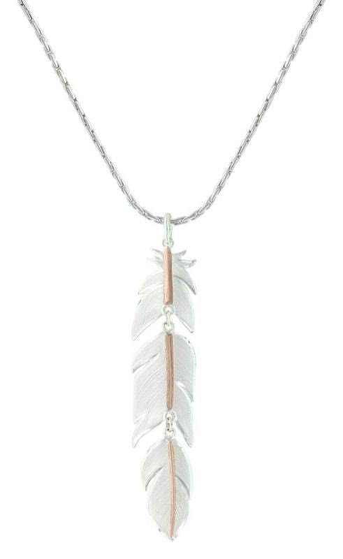Montana Rose Gold Plume Feather Necklace