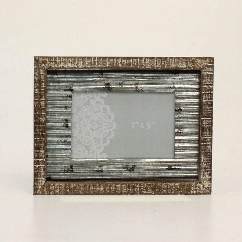Western Moments Barn Tin Wood Frame 7X5