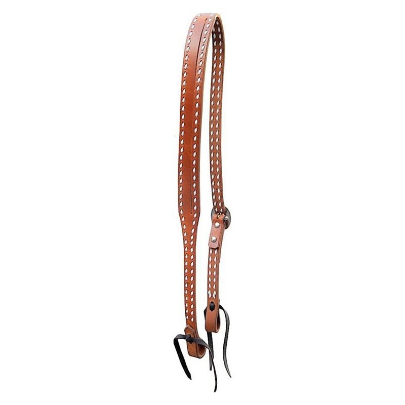 Oxbow White Buckstitch Split Ear Headstall