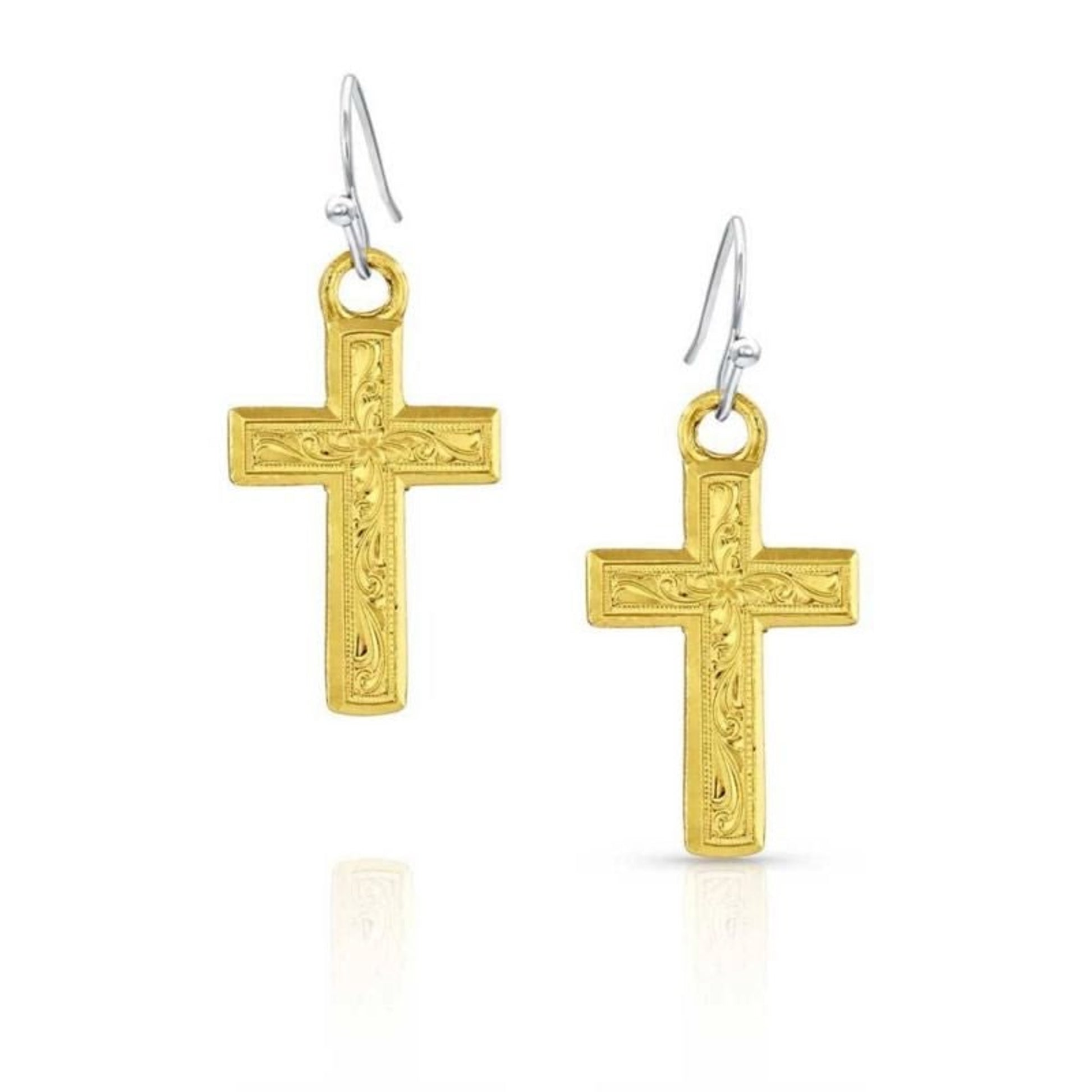 Montana Silversmiths World of Faith Cross Earrings