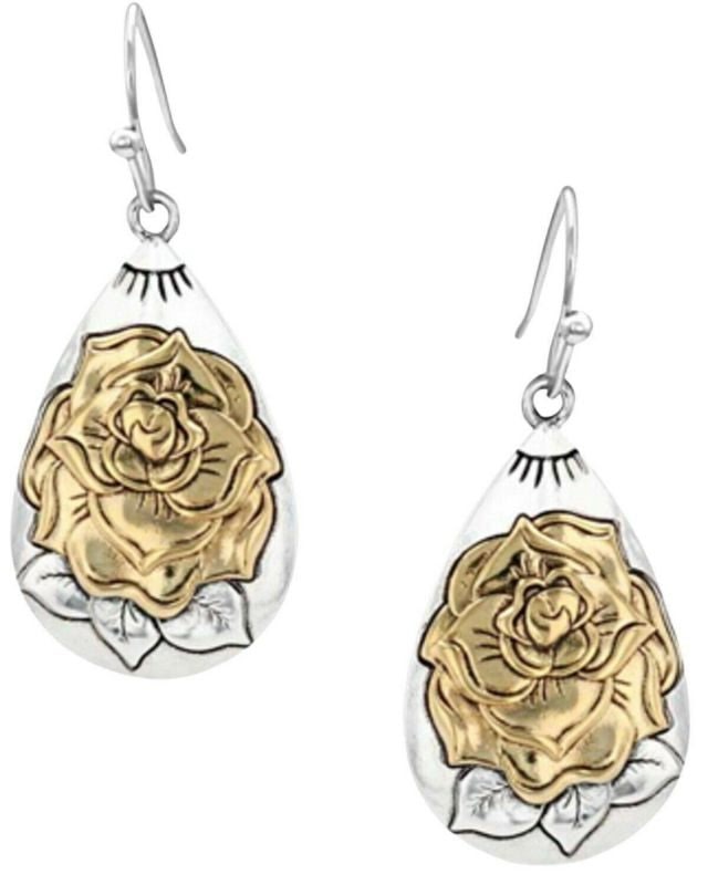 Montana Silversmiths Emerging Rose Earrings