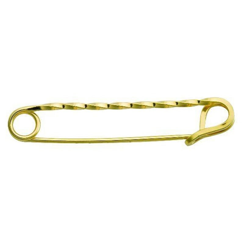 Gold Twisted Stock Pin Gold Plated One Size