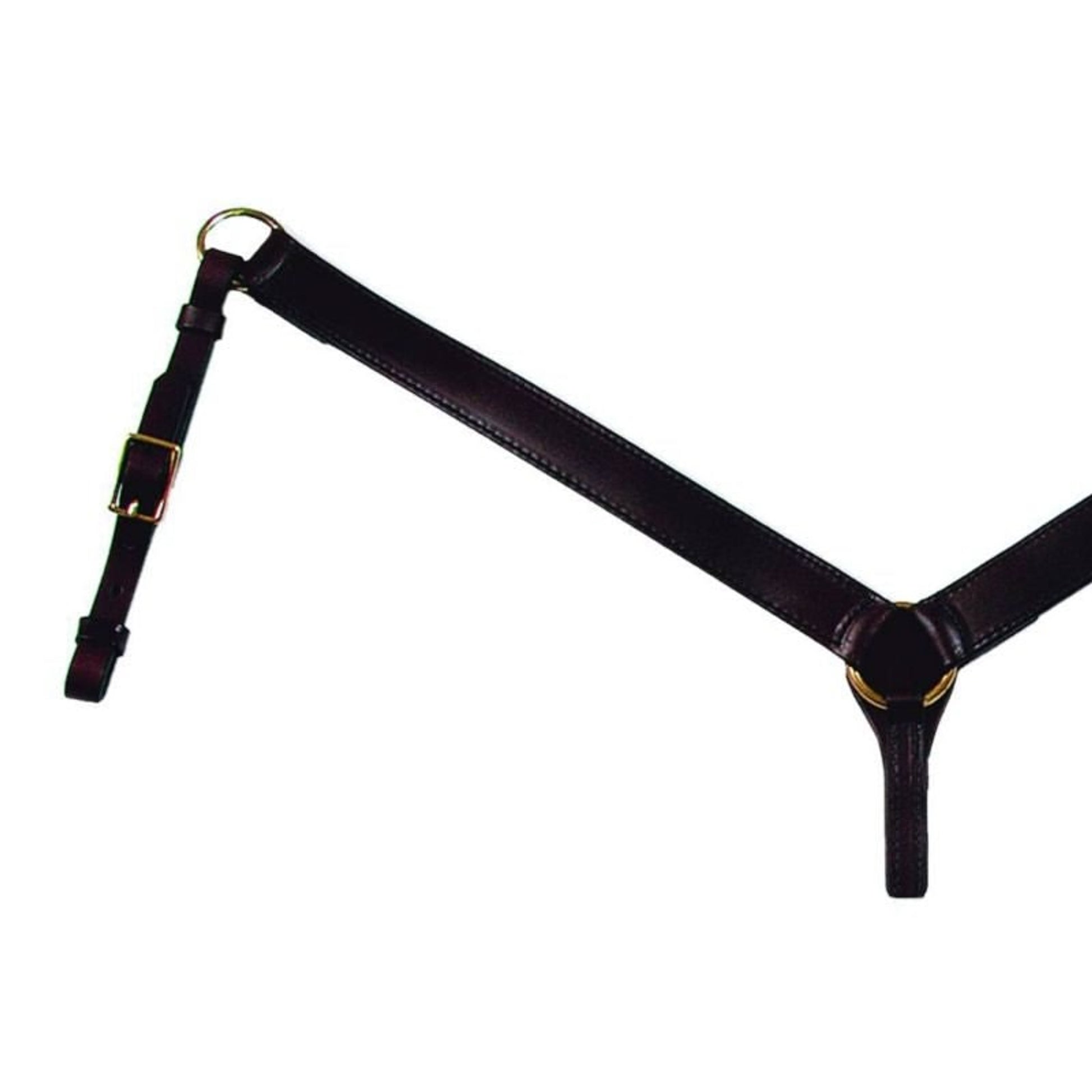 Circle Y Straight Brass Breast Collar Walnut 1in