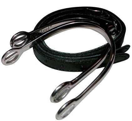 Korsteel Pow Tom Thumb Spurs with Straps SS Ladies