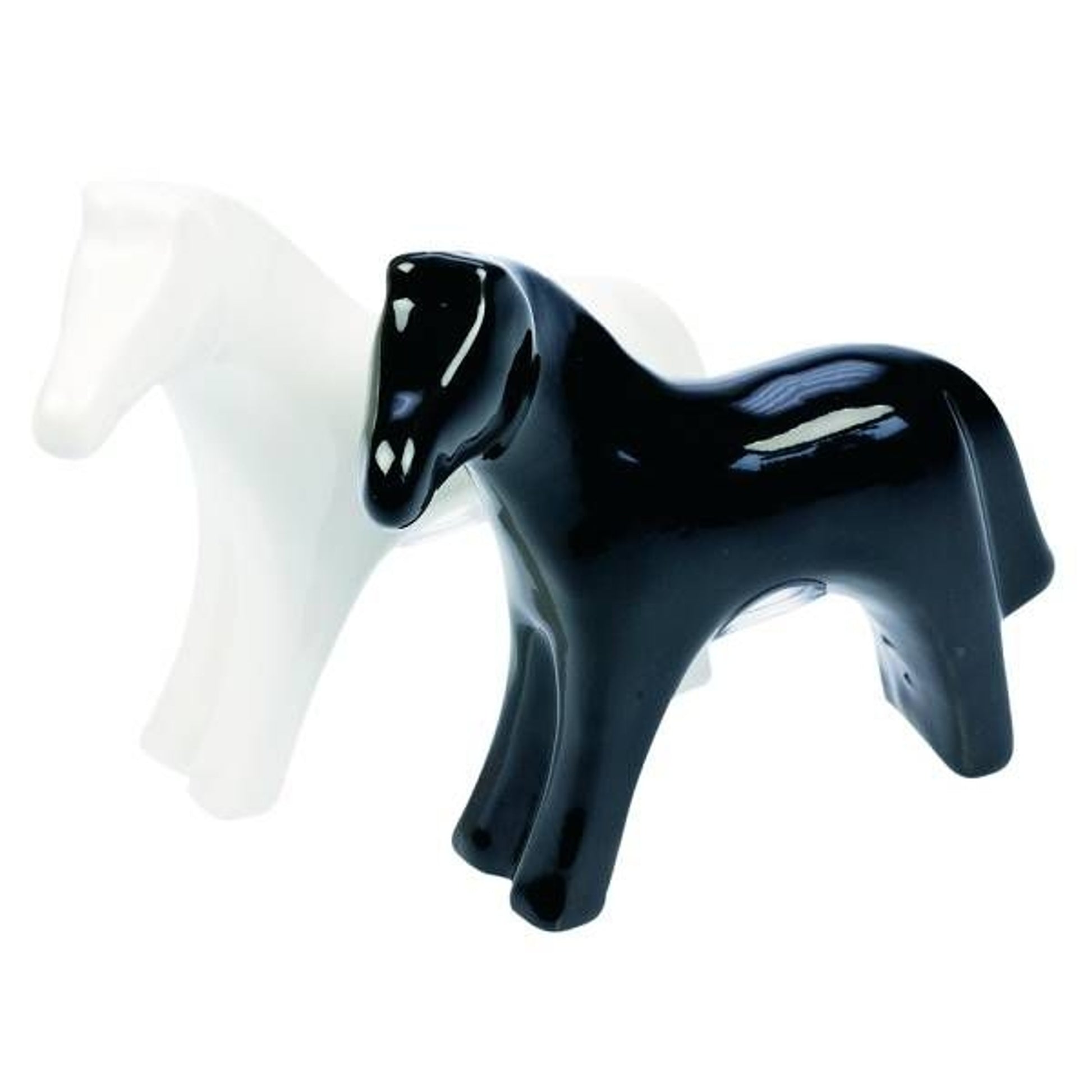 Salt And Pepper Shaker Black/White Horses