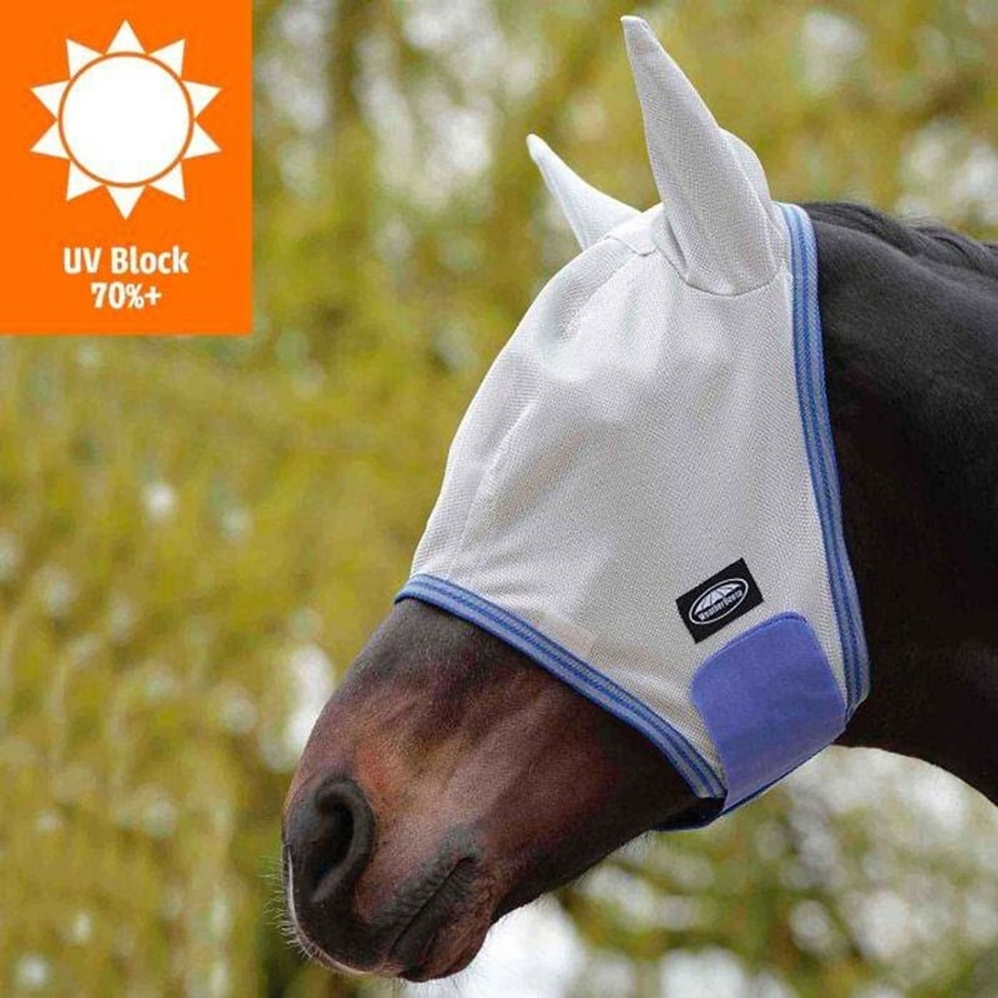 Weatherbeeta Stretch Bug Eye Saver Pony Gray/Blue
