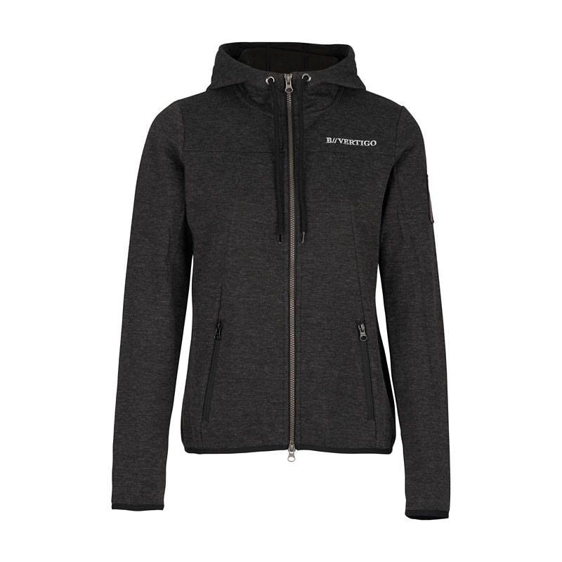 B Vertigo Ladies Terri Fleece Jacket 4 Dark Grey