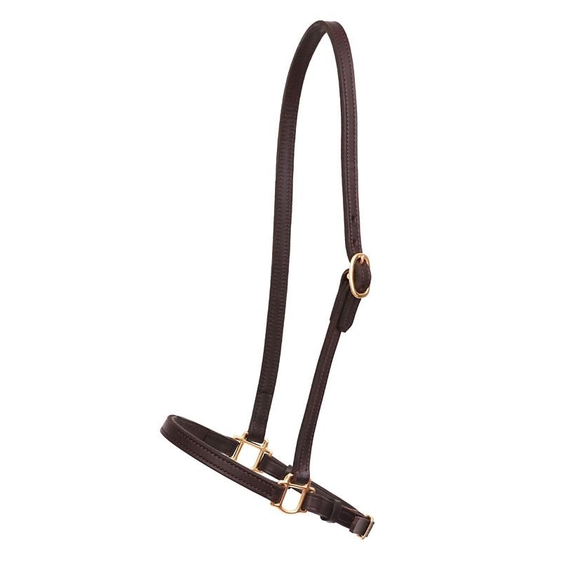Perris 3/4 Leather Grooming Halter Cob Brn