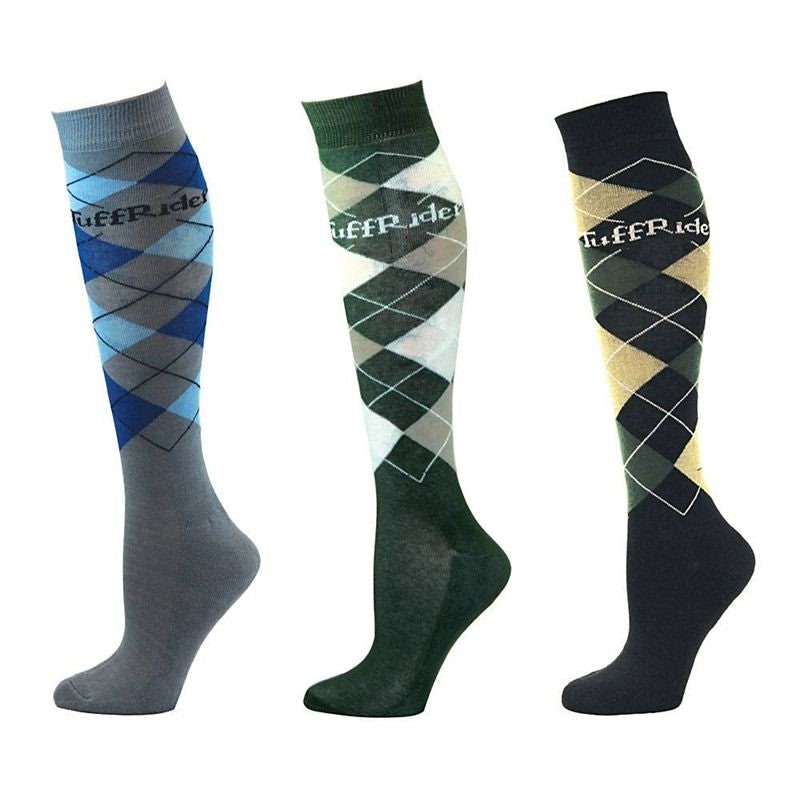 Tuffrider Argyle Knee Hi Socks