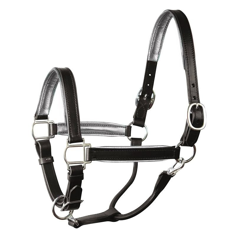 Perri's Soft Metallic Padded Leather Halter