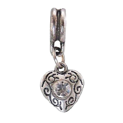 Joppa Heart with Stone Dangle Bead