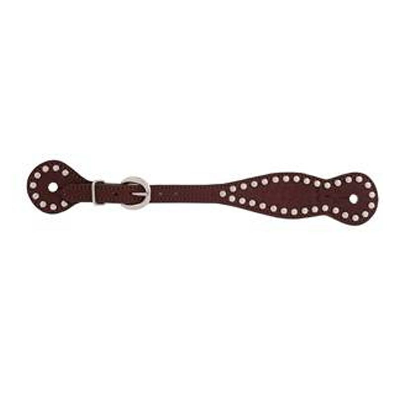 Metalab Basketweave Spur Straps With Dots Brown