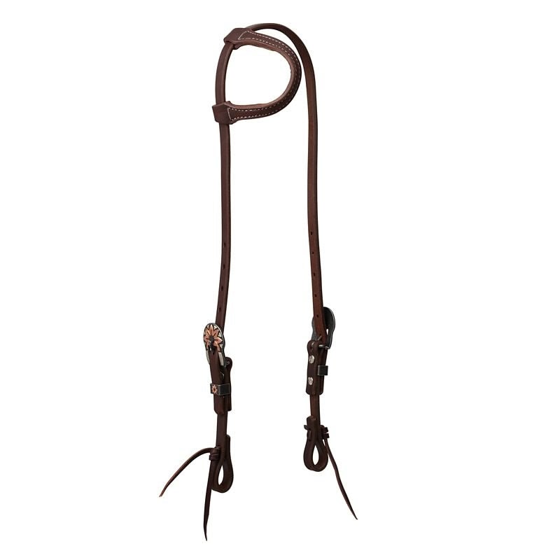 Weaver WorkingTack Copper Flower SlipEar Headstall