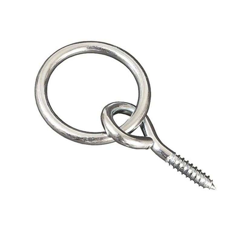Jacks Screw Eye with Ring 2 1/2in