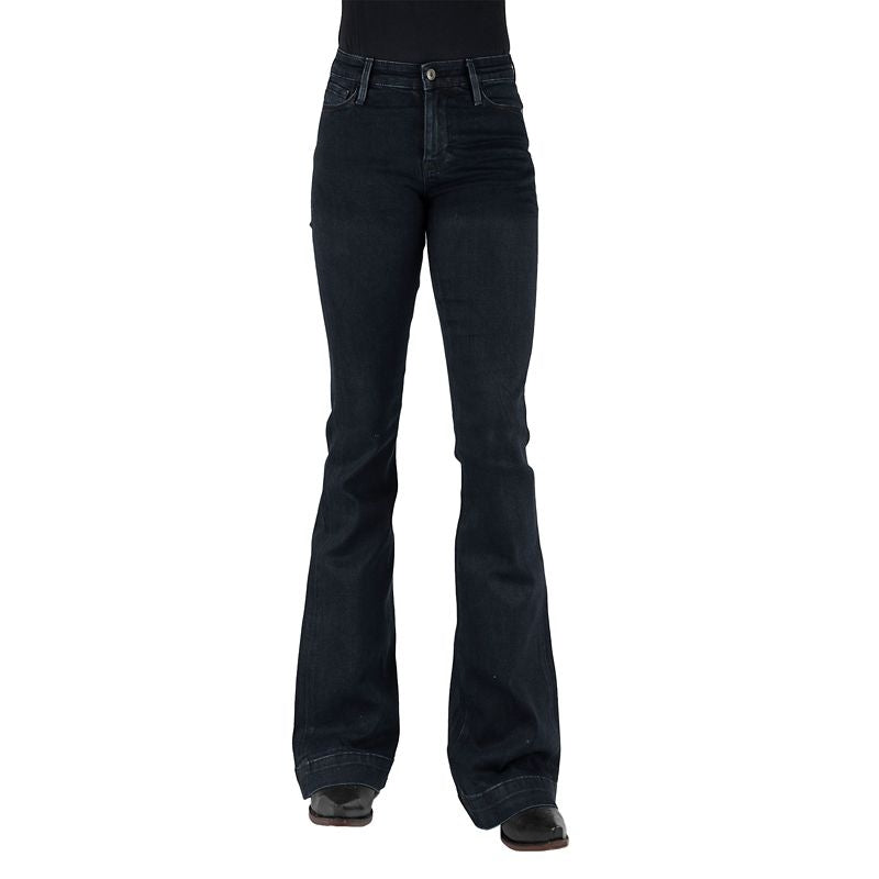 Stetson Ladies High Waist Plain Flare Jeans