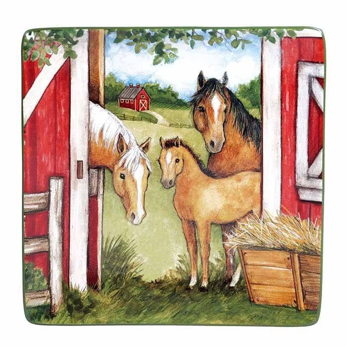 Summer Square Platter 12.5In