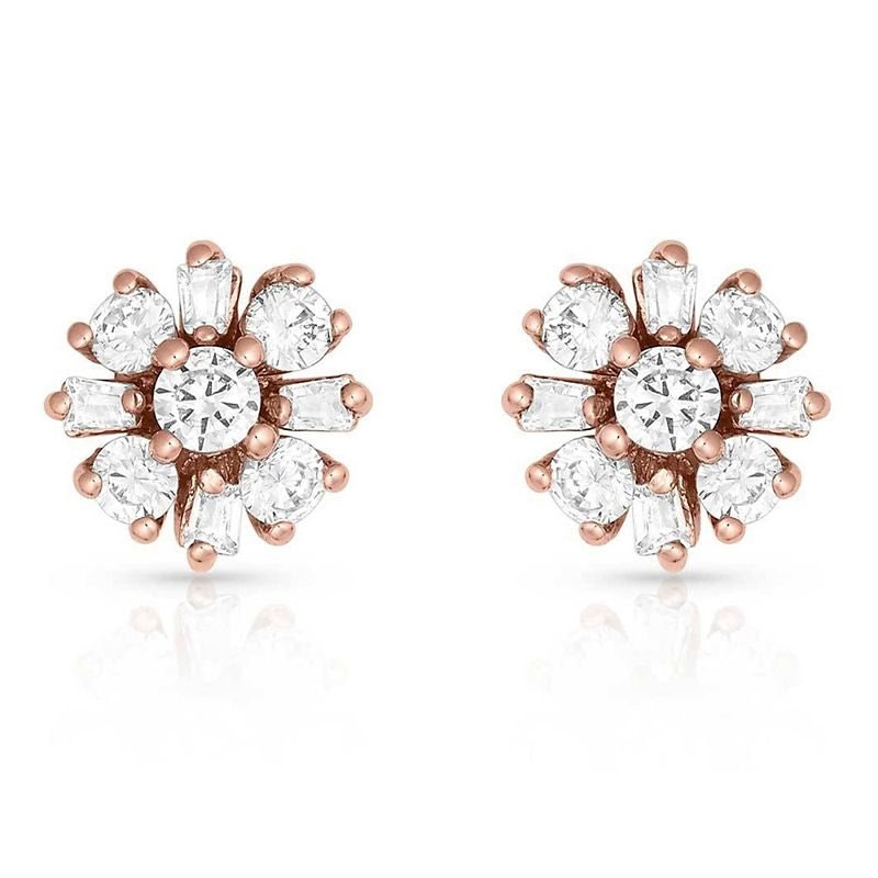 Montana Silversmiths Rose Flower Earrings