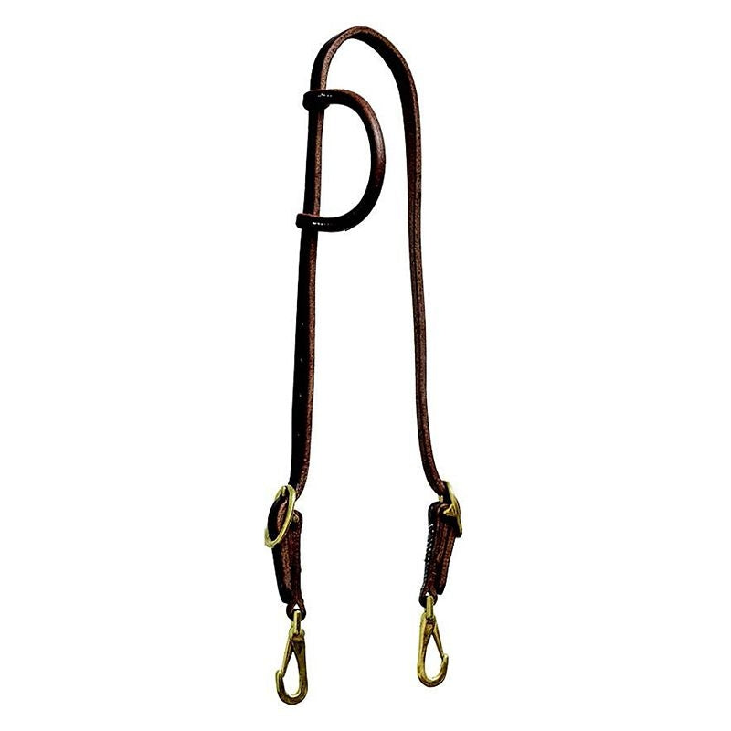 Mustang Oil Harness Leather Slip Ear Dbl Snap End