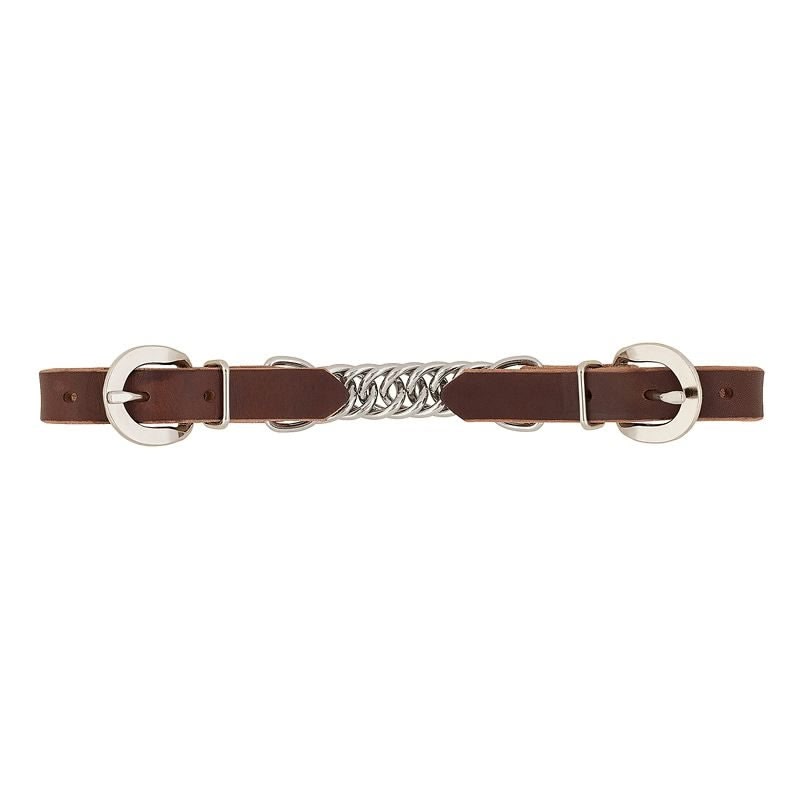 Weaver Leather Flat Link Curb Strap 5/8 Brown