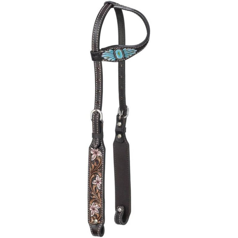 Silver Royal Faux Turq Stone Ear Headstall