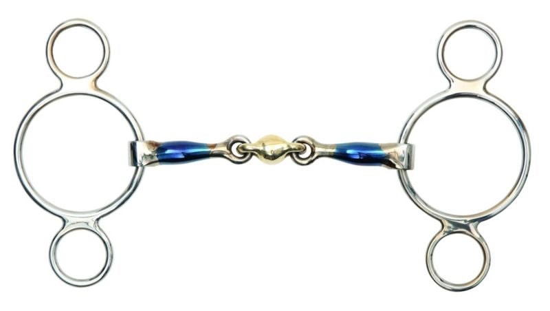 Shires Blue Sweet Iron Two Ring Gag Bit