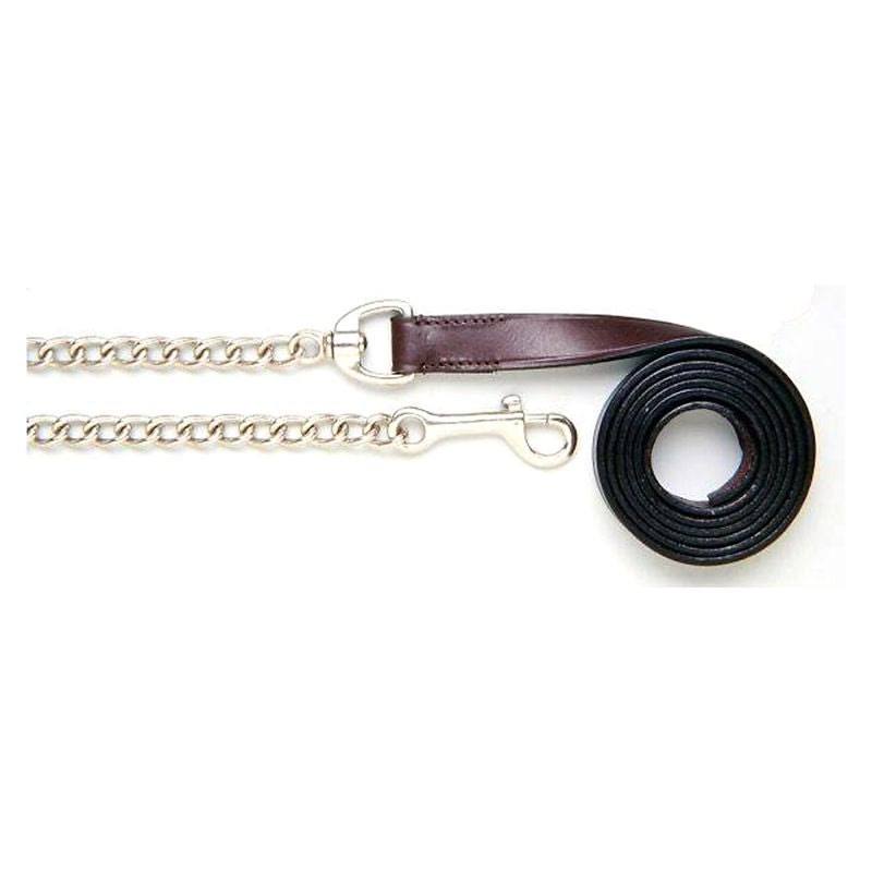 Royal King Leather Lead w.Nickel Chain