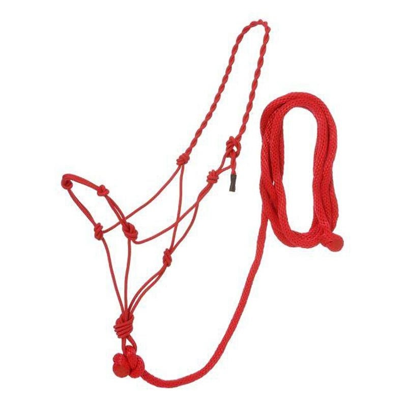 Tough1 Knotted Rope Halter with Lead